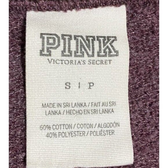 PINK BY Victoria's Secret Sweatshirt Women's Small Solid Long Sleeve Oversize - Picture 11 of 14